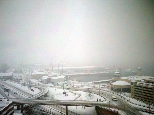 Halifax Bridge Snow