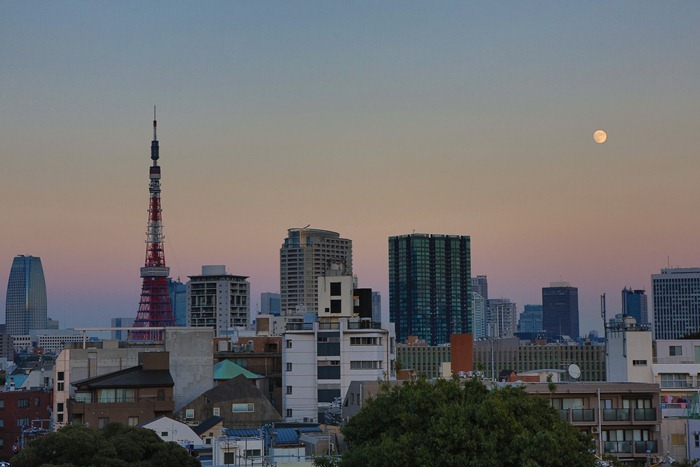 2013 11 16 Tokyo tower moon_-5